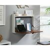 Sauder Anda Norr Wall Mount Desk Bl Ac/wh 3a , Space-saving hanging design offers versatile placement 431222